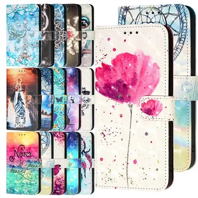 Pattern Leather Flip Wallet Stand Phone Cover for ZTE Blade A53 Pro A76 A56 A36 - Image 1 of 4