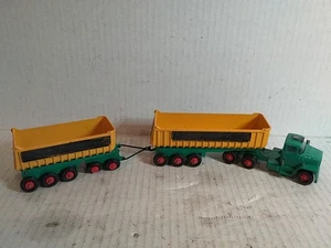 #1 Vintage Metal Truck Matchbox King Size K-16 Dodge Tractor w/ Trailers - Picture 1 of 6