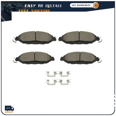 4X Front Ceramic Brake Pad Set For Nissan Pathfinder Murano 2015 2016 - 2019 - Image 1 of 4