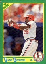 1990 Score #13 Pedro Guerrero - ST. Louis Cardinals