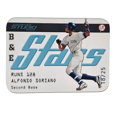 2003 Donruss Studio | Platinum Stars | #SS9 | Alfonso Soriano | SSP #'d /25 - Image 1 of 2