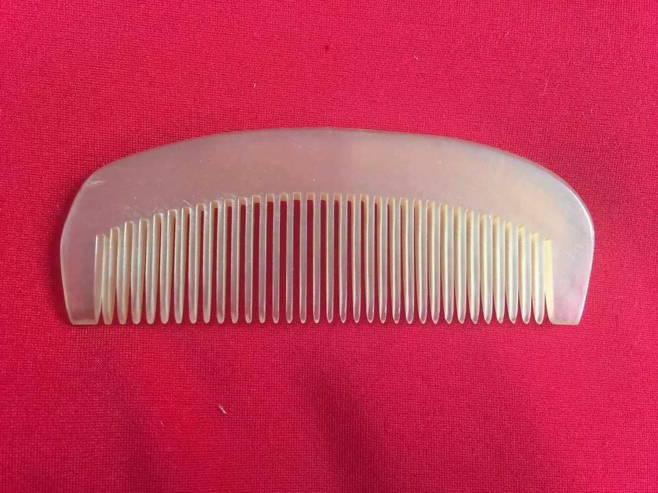 PEINE CUERNO DE BUEY DENTADO TAMAÑO VIAJE RESISTENTE GRUESO DE 3,9" - ¡PARA CABELLO FINO/NORMAL! Foto 1 de 1
