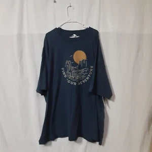 Zuni Lost Gods Mens 5XB T-Shirt Blue Short Sleeve - Picture 1 of 3