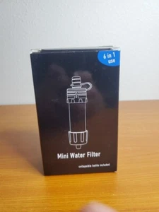 Outdoor Mini Water Filter Water Filtration System w/Pouch, Straw & Syringe - Picture 1 of 3