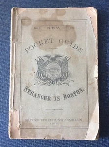 Rare 1876 POCKET GUIDE for the STRANGER IN BOSTON & Street Car / System Guide - Picture 1 of 12