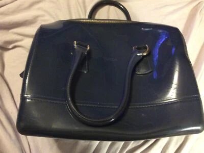 Authentic FURLA Blue Candy Boston Satchel Hand Bag Purse Made In Italy - Image 1 of 4