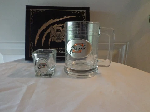Oklahoma State Cowboys Limited Edition Pewter Beer Mug & Shot Glass Set Cover