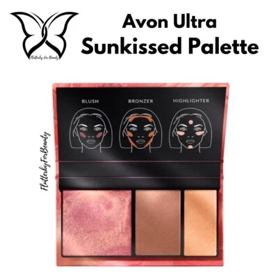 🦋 Avon Ultra 3-in-1 Face Blush Bronzer & Highlighter Pallet Limited Edition - Image 1 of 2