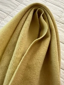Vintage 1950s Parkwood By Cisco Wool Scarf Yellow Mustard 44”x 11” USA Woven - Picture 1 of 13