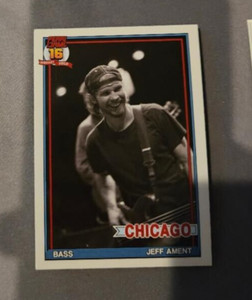 2016 Jeff Ament Pearl Jam Chicago Wrigley Field Baseball Trading Cards Topps D