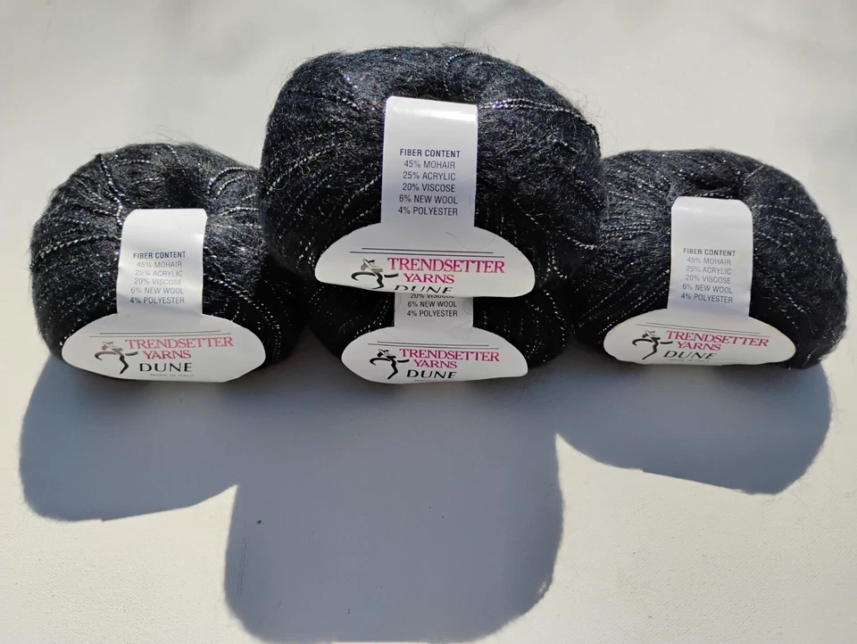 Trendsetter 'Dune' (45% Mohair, 25% Acrílico, 20% Viscosa, 6% Lana, 4% Poli) 87y, Lote de 4 Foto 1 de 1