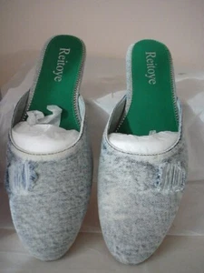 Reitoye Women's Distressed Blue Denim Mules Slip On Shoes Slipper-Size 7.5-NIB - Picture 1 of 9