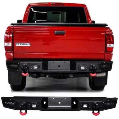 Vijay For 1993-2011 Ford Ranger Rear Bumper with 4xLED Lights and 2xD-Rings Foto 1 de 4