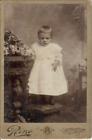 Rino Photographer St Louis MO 2-sided Advertising Cabinet Card Frowning Girl