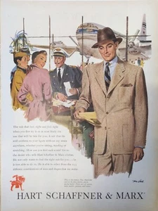 1952 Hart Schaffner Marx Druckanzeige. der Anzug der richtig aussieht und sich richtig anfühlt - Bild 1 von 1