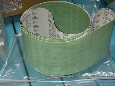 3M 30 Micron 600 grit Diamond Micro Finishing Film Belt 4" x 98.5" 98-1/2" 675L - Изображение 1 из 4