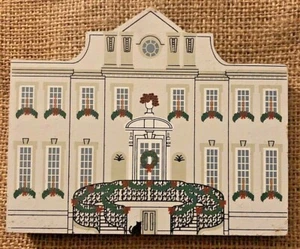 Guirnalda de Navidad vintage histórica casa de madera modelo Atlanta Georgia - Imagen 1 de 8