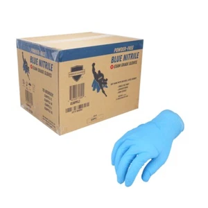 Large 3 Mil Textured Blue Nitrile Powder Free Gloves 48000 Pieces - Picture 1 of 7