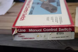 Vintage K-Line Manual LH Control Switch Wide Radius 0-27 Gauge, Used, (B-34) - Picture 1 of 2