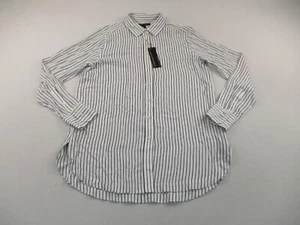 Banana Republic Parker Tunic Fit Shirt Womens Small White Button Up Long Sleeve - Picture 1 of 7