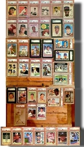 Graded collection of hall of fame rookie baseball card lot for sale