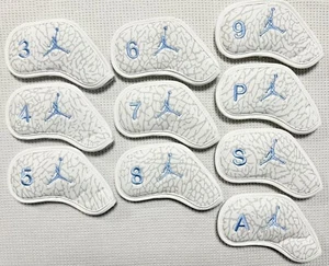 Air Jordan Iron Covers Elephant Print Leather White Unc Blue (SOLD EINZELN) - Bild 1 von 3