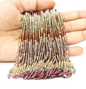 AAA Garnet Topaz shaded Rondelle Micro Diamond Faceted 2-3 mm beads, AAA Quality - Picture 1 of 8