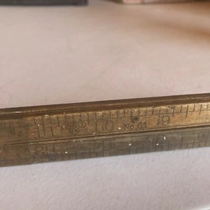 Vtg Stanley No. 61 24" Boxwood Wooden Folding Rule Ruler - Picture 1 of 2