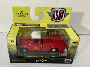 M2 Machines 1958 Chevy Apache Brush Fire Truck Red/White 1:64 Diecast NIB - Picture 1 of 7