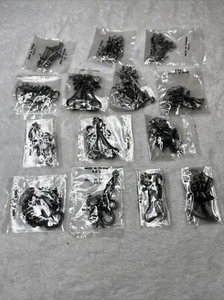 Lot 14 Pewter Christmas Tree Ornaments Bell Wreath Stocking Rudolph Small 1x2” - Picture 1 of 16