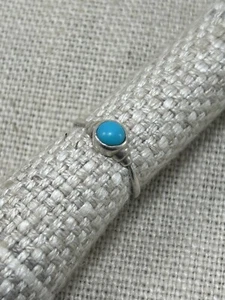 Anillo TURQUESA Y PLATA VINTAGE talla J 1/2 - Imagen 1 de 13