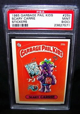 GARBAGE PAIL KIDS, 1985, 1st Series #25b Scary CARRIE, Matte, OS1, PSA 9oc, MINT - Image 1 of 2