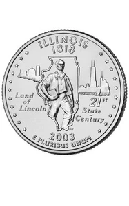 2003 D Illinois State Quarter. Uncirculated from US Mint Roll - Picture 1 of 1