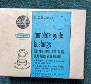 Vintage Sears Craftsman 9_25059 Router Template Guide Bushings Made in USA - Bild 1 von 5