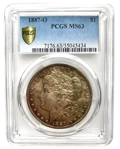 1887-O Morgan MS 63 PCGS - gran precio - FANTÁSTICO DÓLAR ESTATAL DE NUEVA ORLEANS COMO NUEVO - Imagen 1 de 2