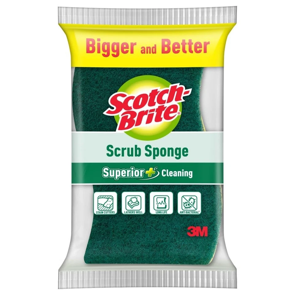 3M Scotch-Brite скраб губка превосходная очистка (6,9 см x 10 см) 200 подушек - Изображение 1 из 4