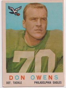 1959 Topps Football #47 Don Owens Philadelphia Eagles - Bild 1 von 2