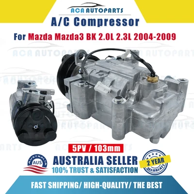 Air Con A/C AC Compressor FOR Mazda Mazda3 MPS SP23 BK 2.0 2.3L Petrol 2004-2009 - image 1 of 4
