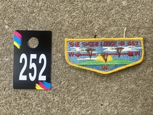 Vintage Boy Scouts OA Flap Patch –She Sheeb Lodge 452 Order of the Arrow Uniform - Picture 1 of 2
