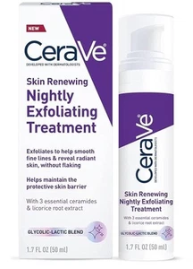 CERAVE Skin Renewing Nightly Exfoliating Treatment 1.7 oz Glycolic Lactic Blend - Picture 1 of 3
