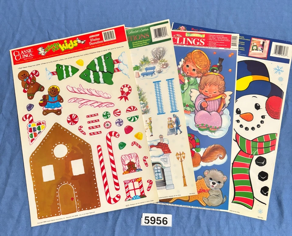 Muñeco de nieve Dickens Penguins de colección se adhiere ventana decoraciones de Navidad pan de jengibre Foto 1 de 4