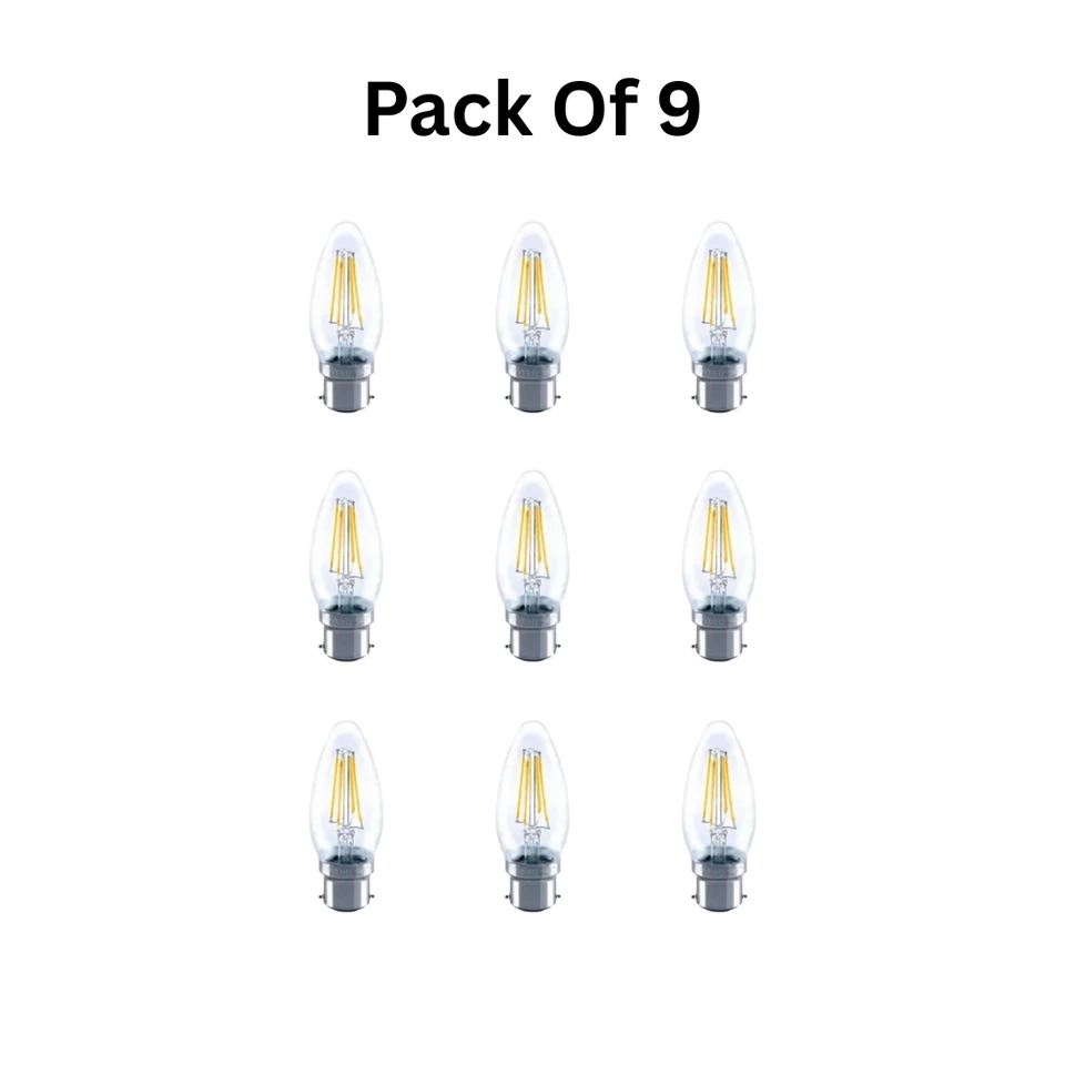 Integral LED ILCANDB22NC035 4W B22 Bulb 2700K Warm | Filament | Pack Of 9 - Image 1 of 1