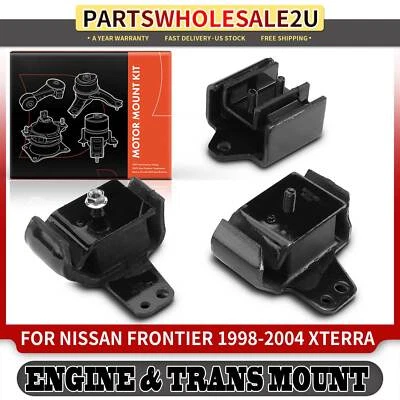 3x Montaje de motor y transmisión para Nissan Frontier 1998-2004 Xterra 00-04 Foto 1 de 4
