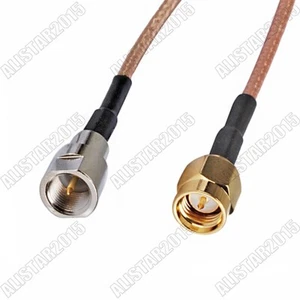 FME Male Plug to SMA Plug Male RF Pigtail Coax Cable Connector RG316 15cm - Picture 1 of 4