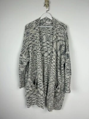 Cárdigan Suéter Maurices Mujer Talla Grande 3 Bolsillos Blanco Negro Gris Metálico Foto 1 de 3