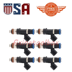 0280158154 Set of 6 FUEL INJECTORS FITS 2007-08 Saturn Outlook XE XR 3.6L V6 GAS - Picture 1 of 10