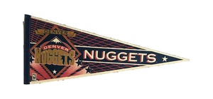 Vintage 1990's Denver Nuggets Basketball WinCraft Full Size Pennant Souvenir 30" - Picture 1 of 5