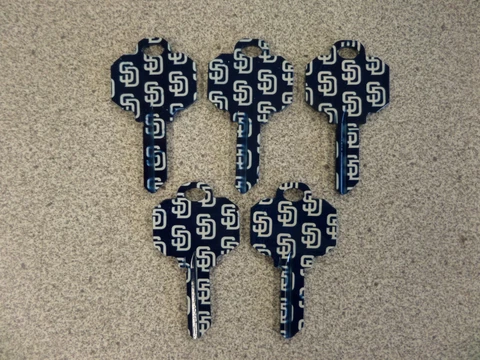 ILCO SAN DIEGO PADRES  MLB LOGO SCHLAGE SC1 HOUSE KEY BLANKS BAG OF 5 Cover