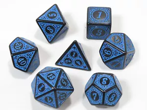NEW RPG / D&D Dice Set of 7 - Magic Blue - Picture 1 of 8