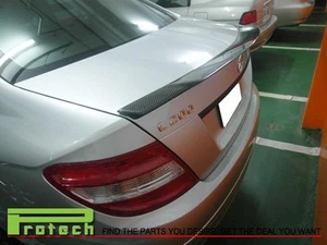V Type Carbon Fiber Trunk Spoiler Lip 08-13 W204 C200 C250 C300 C350 C63AMG - Foto 1 di 2